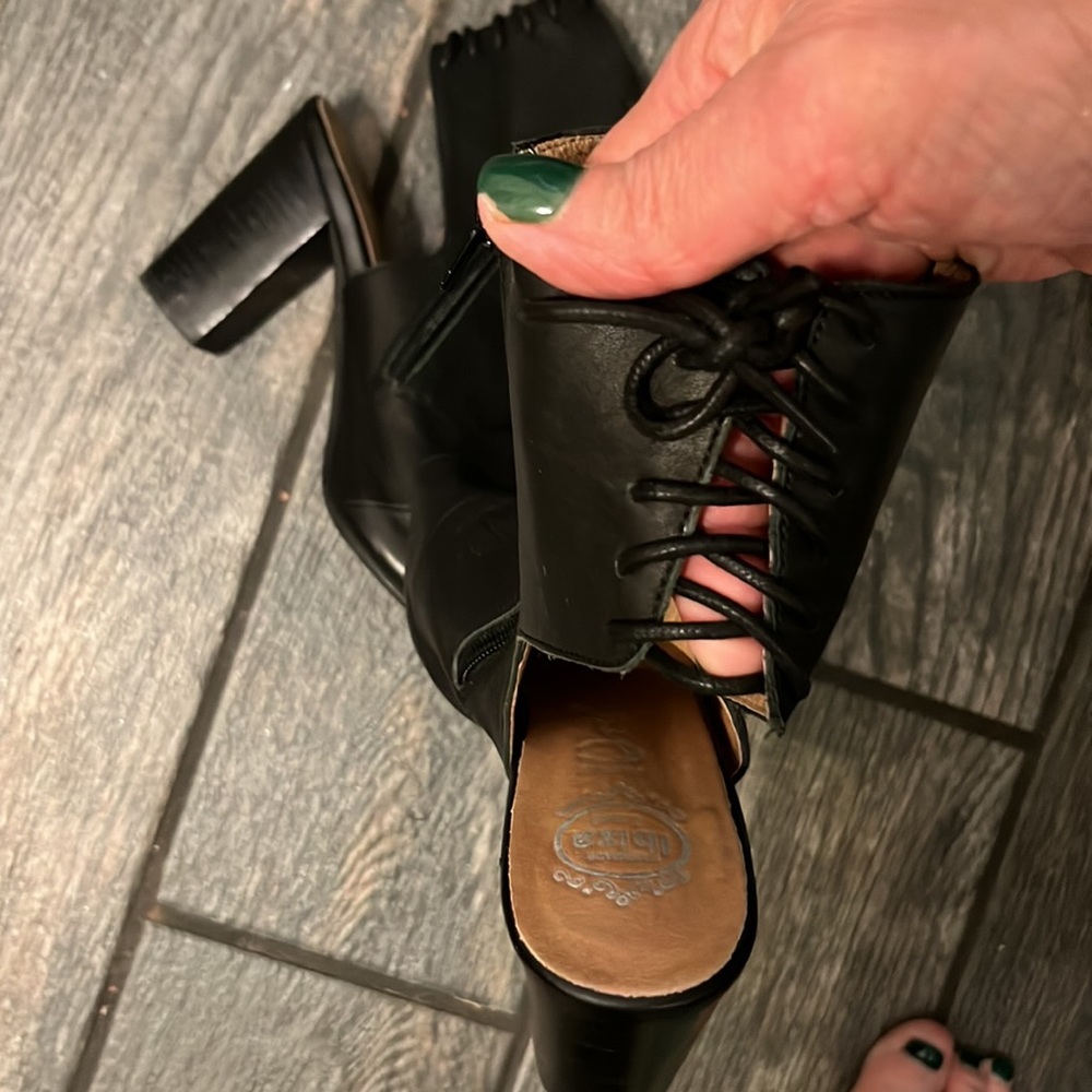 Black Back Lace Booties - image 3